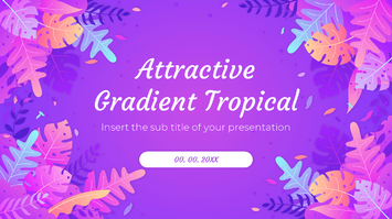 Attractive Gradient Tropical Google Slides PowerPoint Template