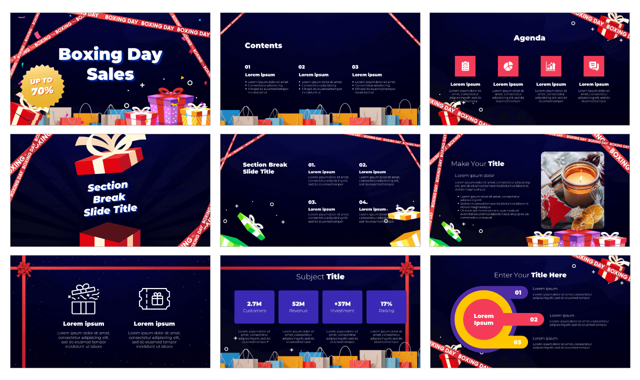 Boxing Day Sales Free Google Slides Theme Template