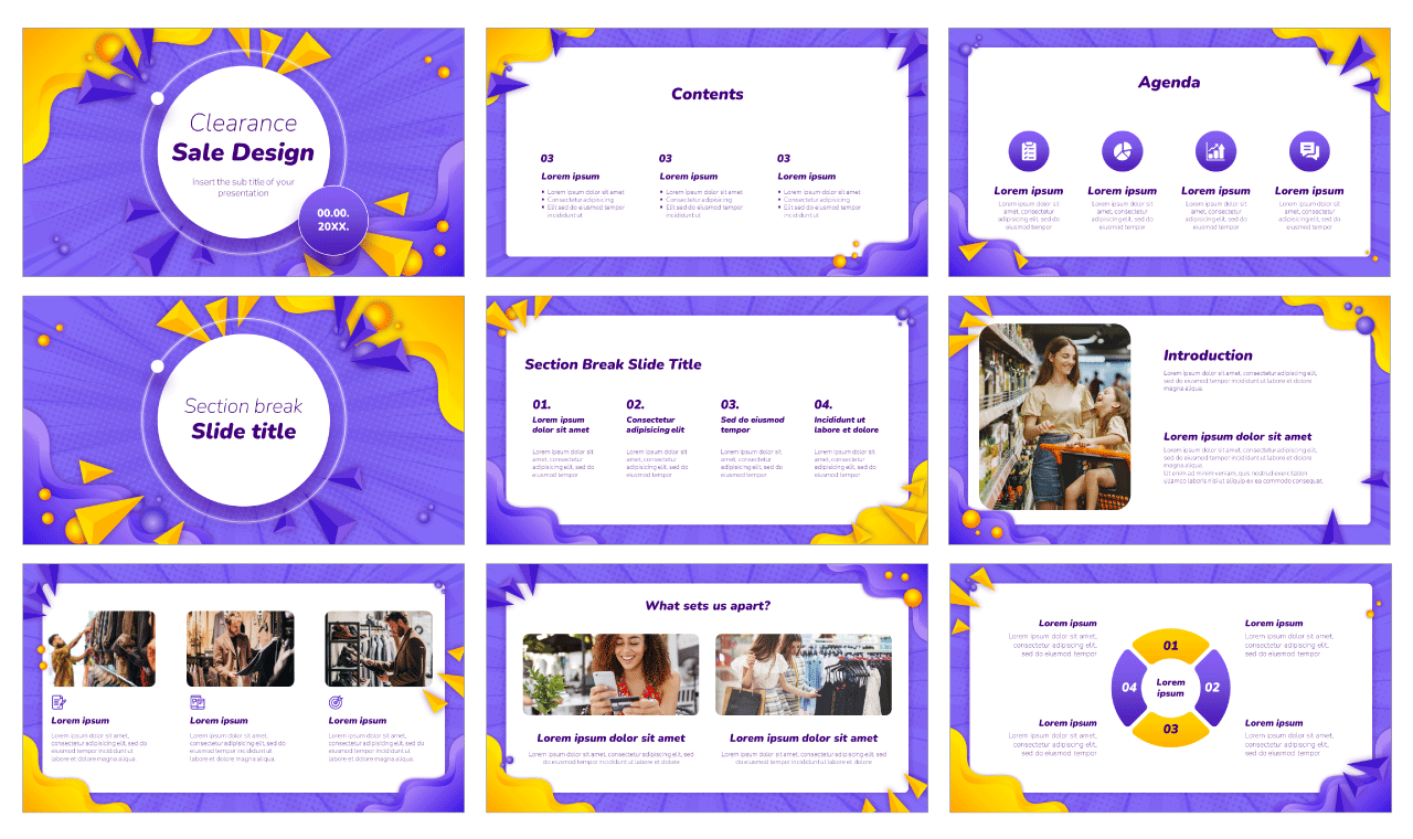 Clearance Sale Design Free Google Slides Theme Template