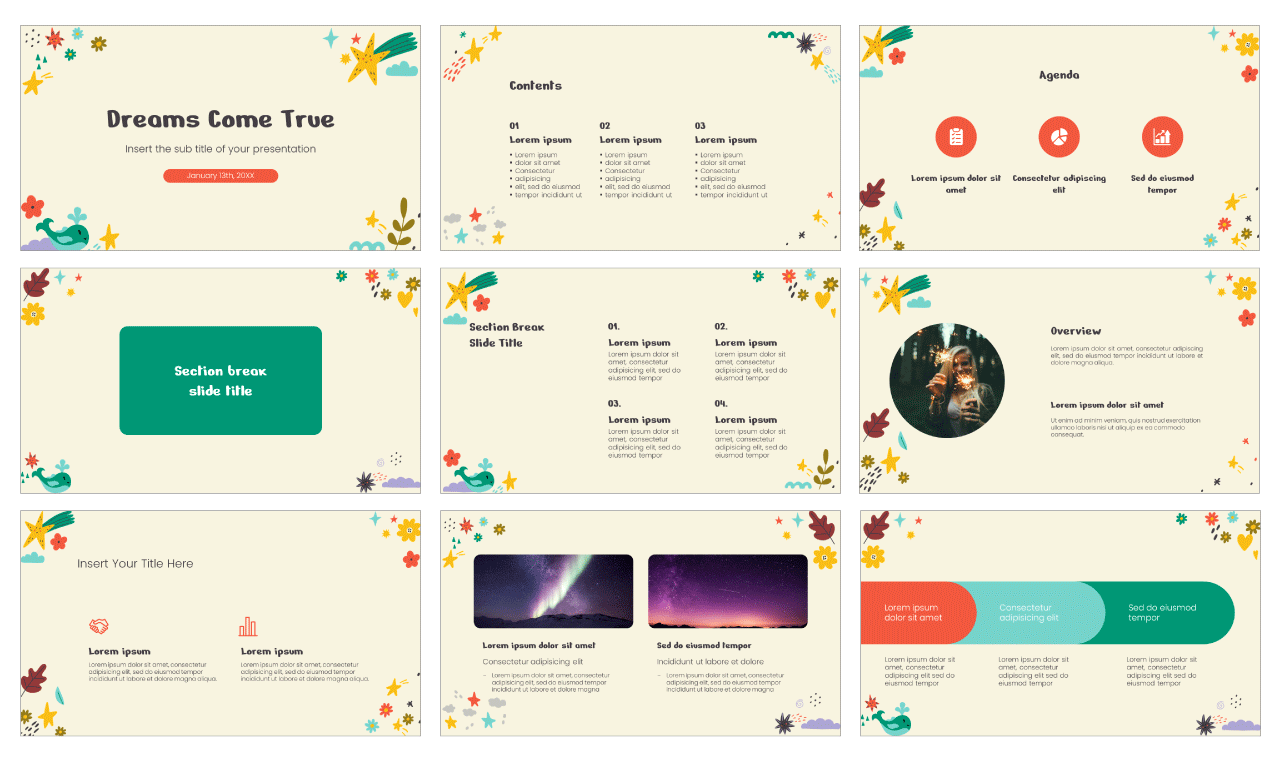 Dreams Come True Free Google Slides Template Theme