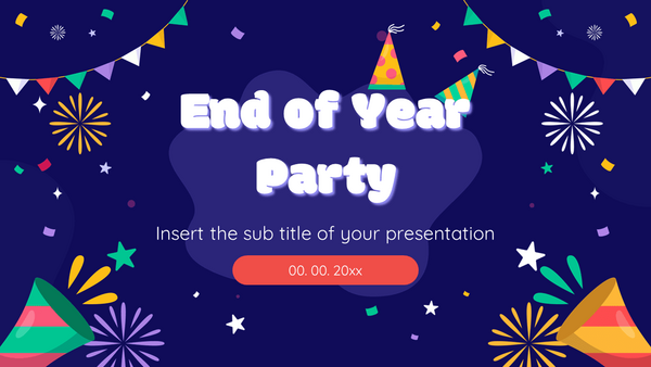 End of Year Party Free Google Slides Template PowerPoint Theme