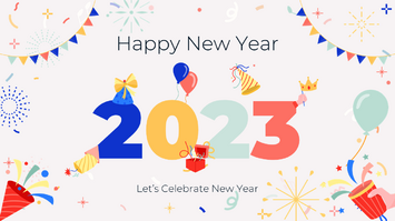 Happy New Year Celebration Google Slides PowerPoint Template