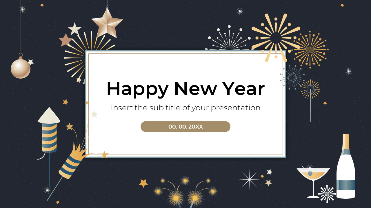 Happy New Year Free Google Slides Theme PowerPoint Template