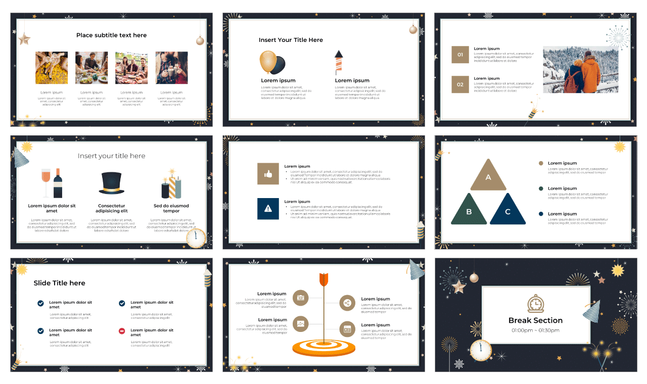 Happy New Year PowerPoint Template Free Download