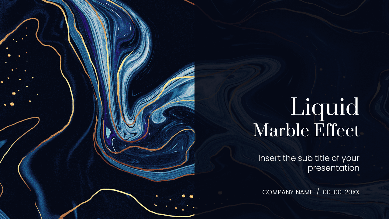 Liquid Marble Effect Free Google Slides and PowerPoint Template