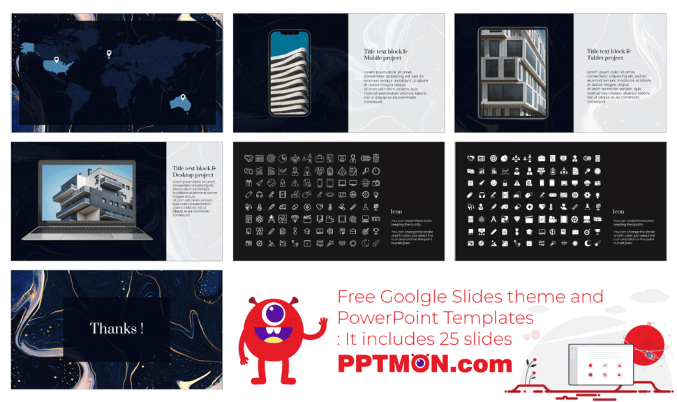 Liquid Marble Effect Free Google Slides and PowerPoint Template