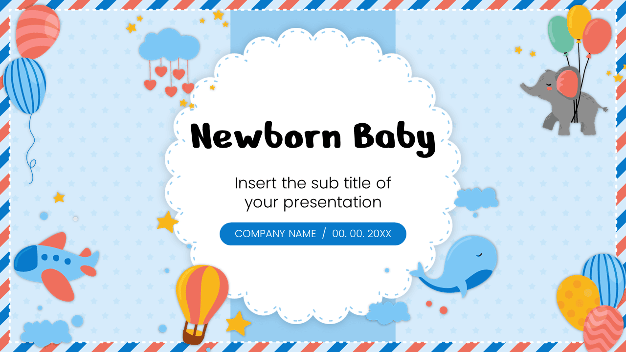 Meet Newborn Baby Free Google Slides PowerPoint Template
