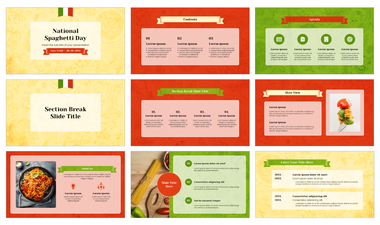 National Spaghetti Day Free Google Slides Templates Themes