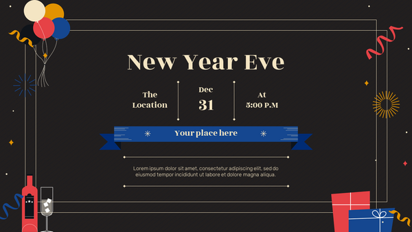 New Year Eve Free Google Slides Theme PowerPoint Template