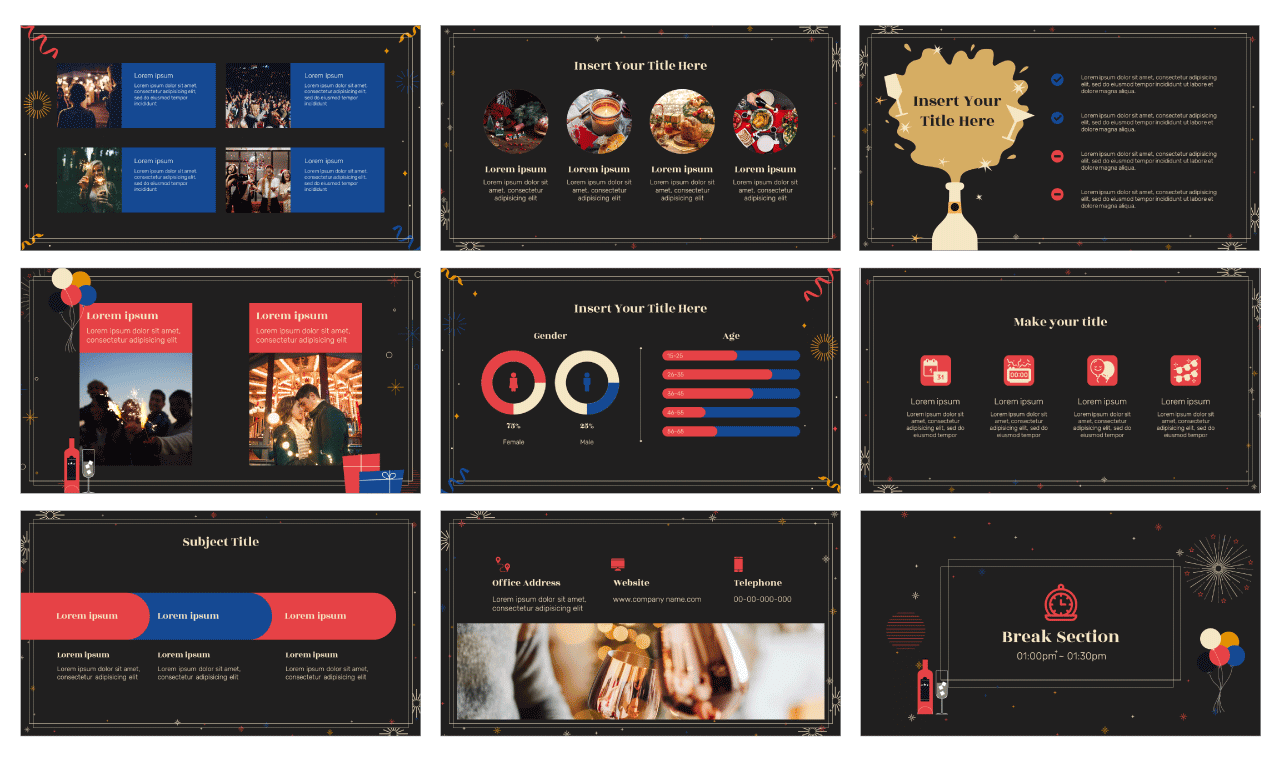 New Year Eve PowerPoint Template Free Download