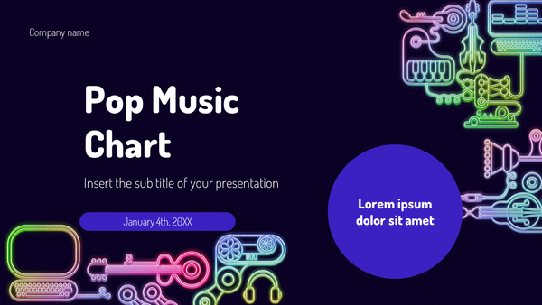 Pop Music Chart Free Google Slides Theme PowerPoint Template