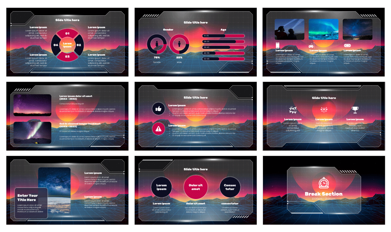 Science Fiction Newsletter PowerPoint Template Free Download