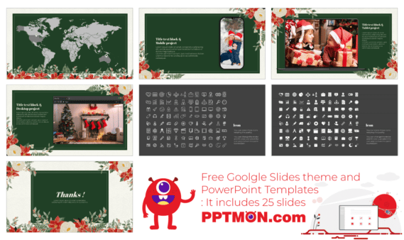 Winter Bloom Design Free Google Slides PowerPoint Template