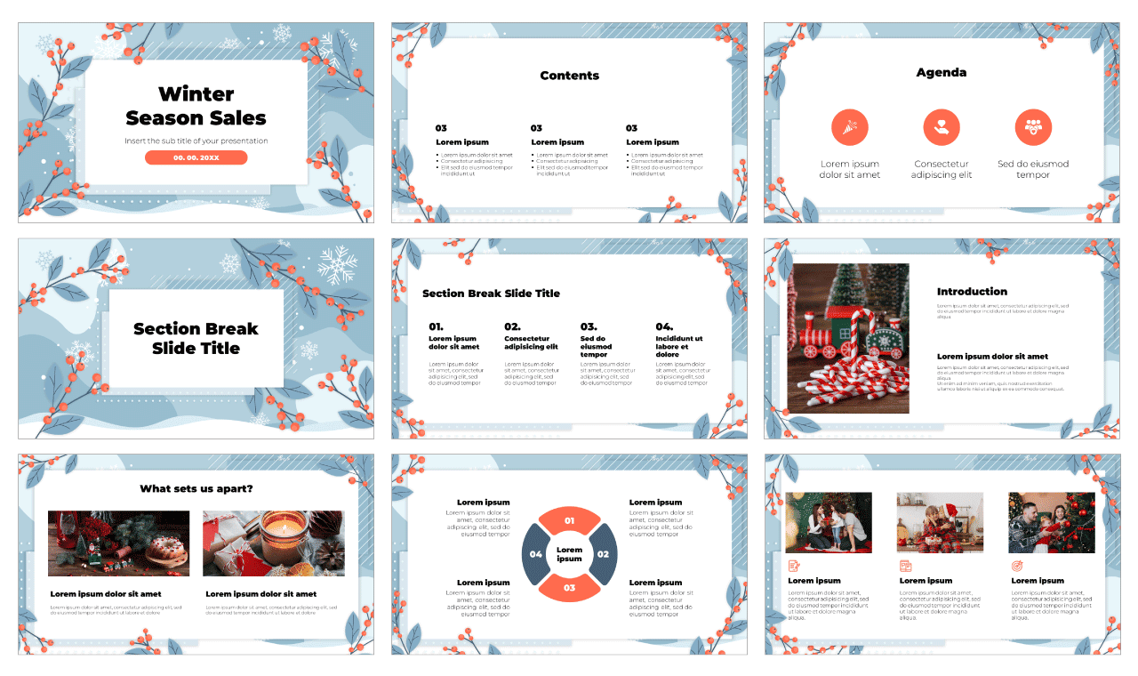 Winter Season Sales Free Google Slides Theme Template