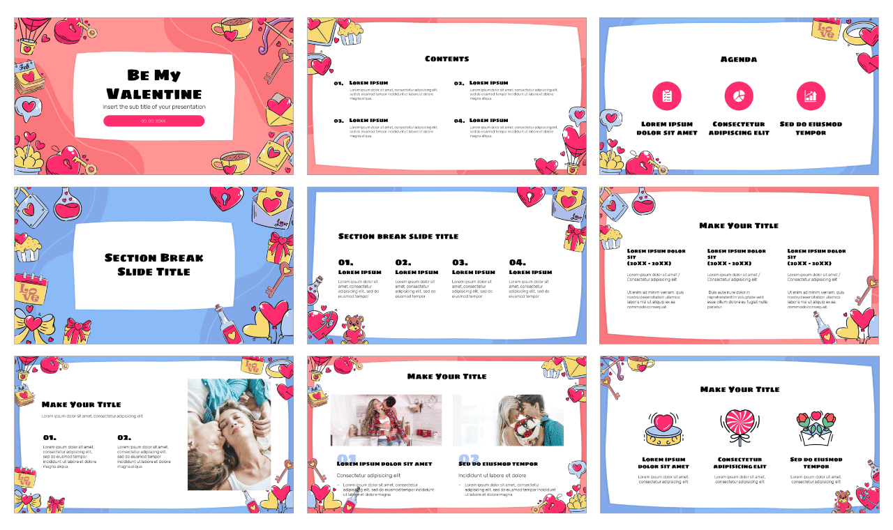 Be My Valentine Google Slides Theme PowerPoint Template