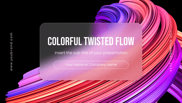 Colorful Twisted Flow Google Slides Theme PowerPoint Templates