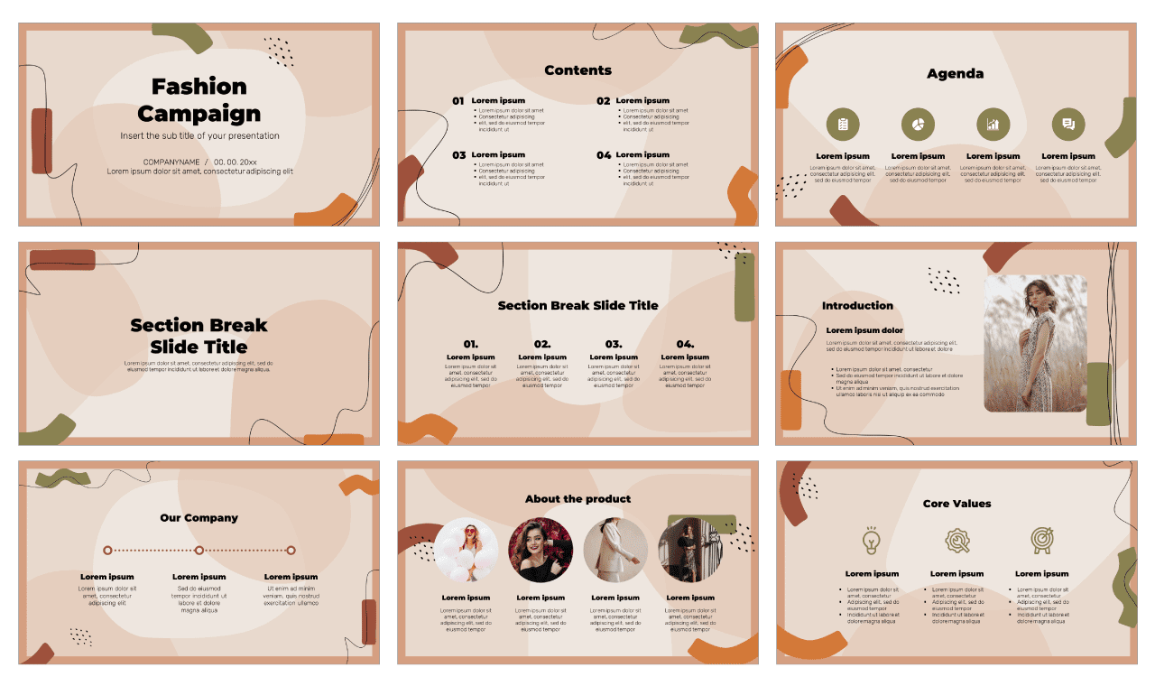 Fashion Campaign Free Google Slides PowerPoint Template