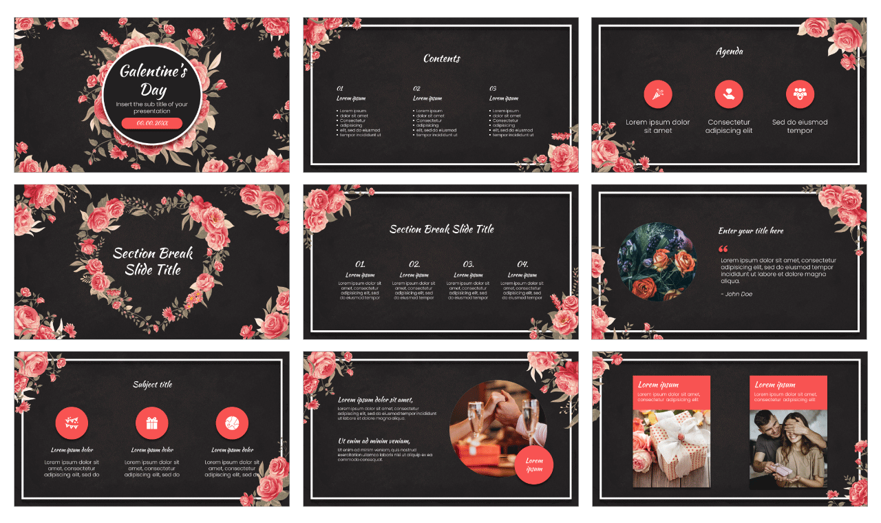 Galentines Day Google Slides Theme PowerPoint Template
