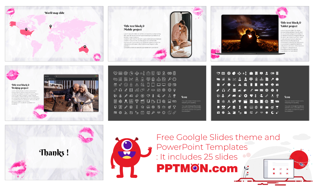 Kiss Day Free Google Slides PowerPoint Presentation Design