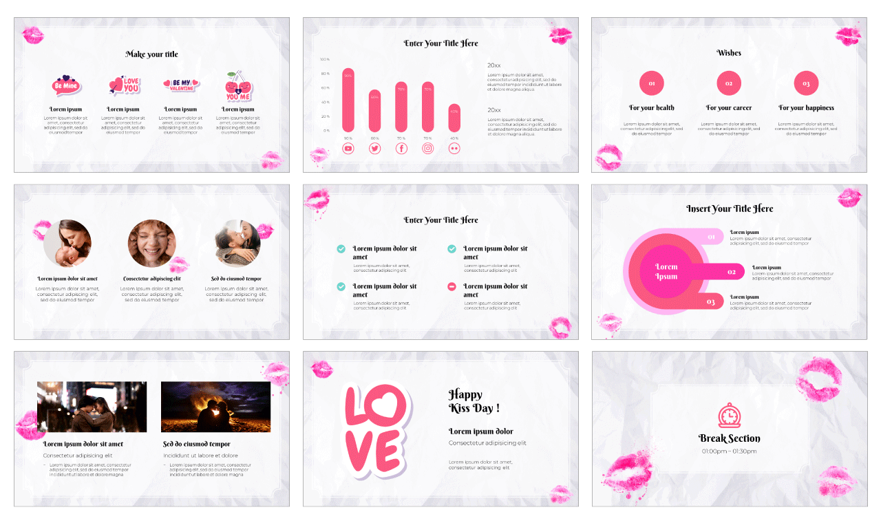Kiss Day Google Slides PowerPoint Template Free Download