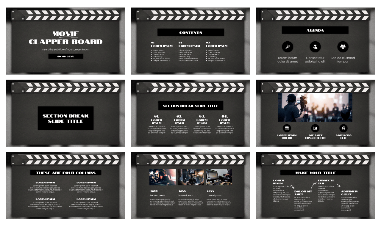 Movie Clapper Board Free Google Slides Themes PowerPoint Templates