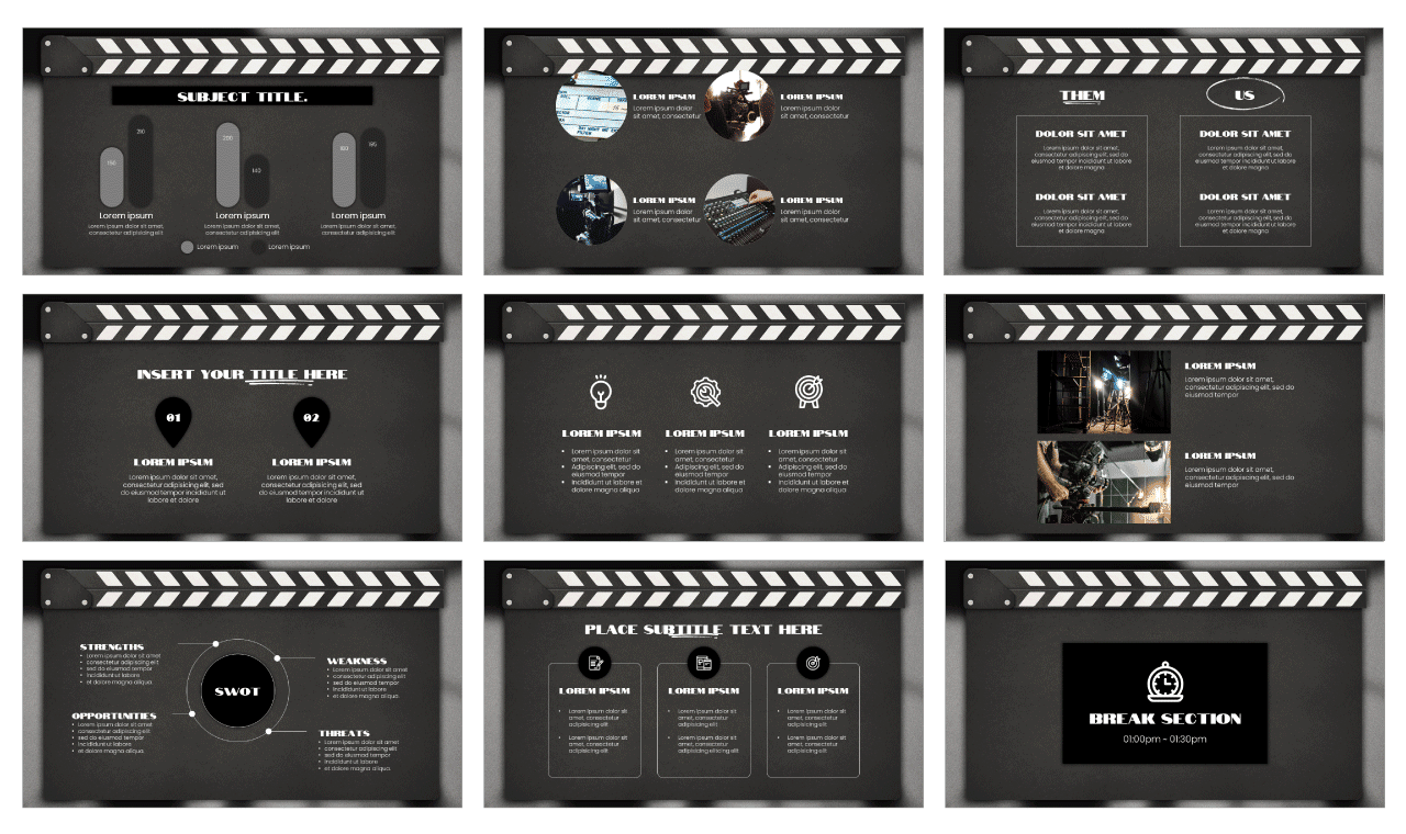 Movie Clapper Board Free Google Slides Themes and PowerPoint Templates