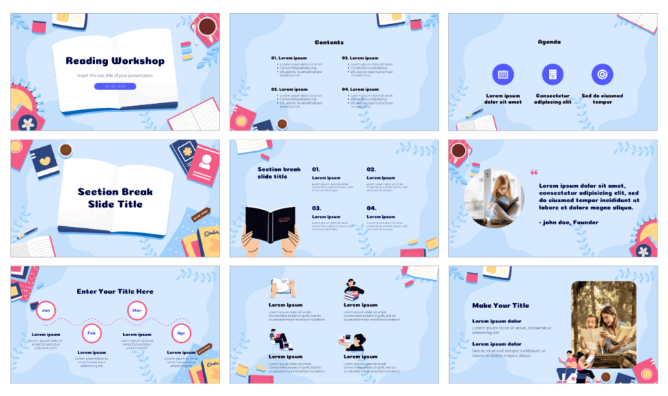 Reading Workshop Google Slides Theme PowerPoint Template