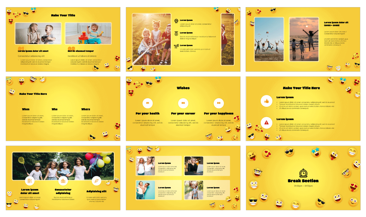 Share a Smile Google Slides PowerPoint Template Free Download