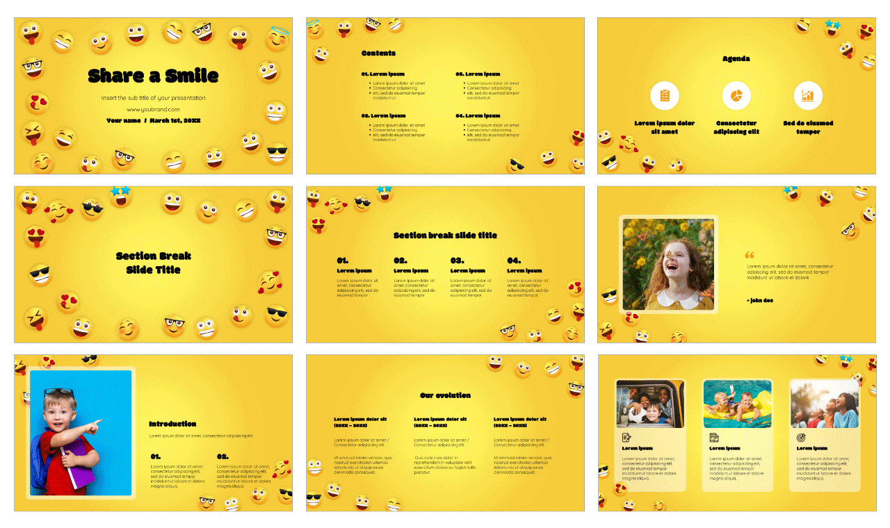 Share a Smile Google Slides Themes PowerPoint Templates