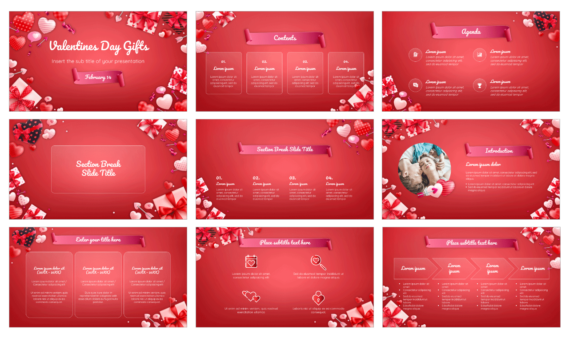 Valentines Day Gifts Google Slides Themes PowerPoint Templates