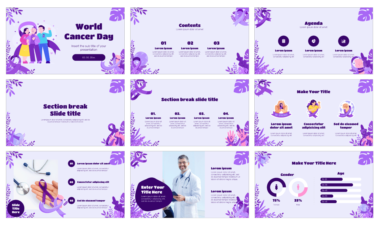 World Cancer Day Design Free Google Slides Themes PowerPoint Templates