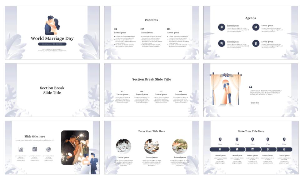 World Marriage Day Google Slides Theme PowerPoint Template