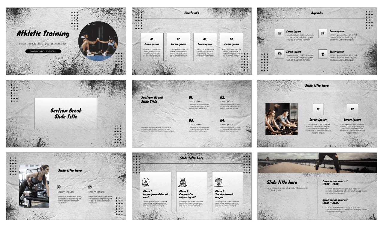 Athletic Training Free Google Slides PowerPoint Template Design
