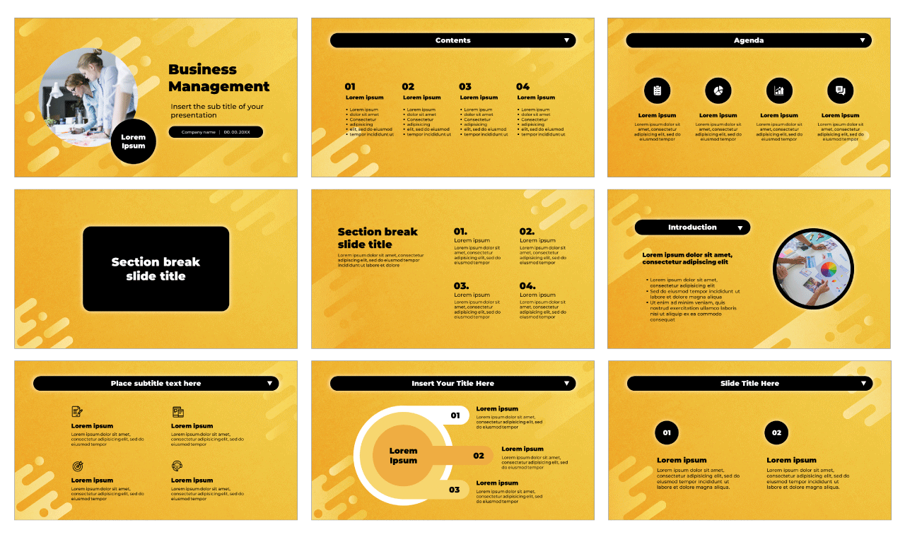 Business Management Free Google Slides PowerPoint Template