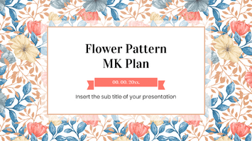 Flower Pattern MK Plan Free Google Slides PowerPoint Template