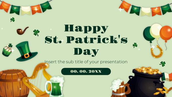 Happy St. Patrick's Day Free Google Slides PowerPoint Template