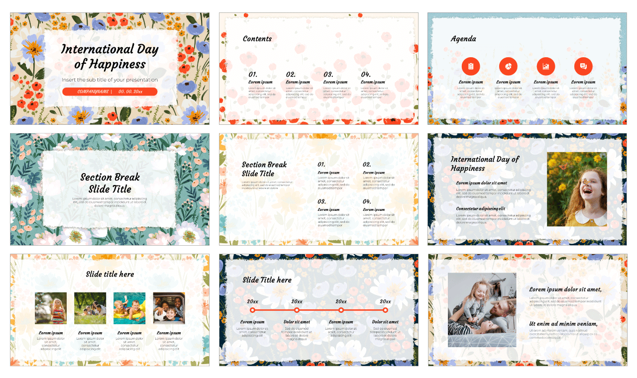 International Day of Happiness Free Google Slides Theme Template