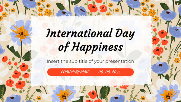 International Day of Happiness Google Slides PowerPoint Template