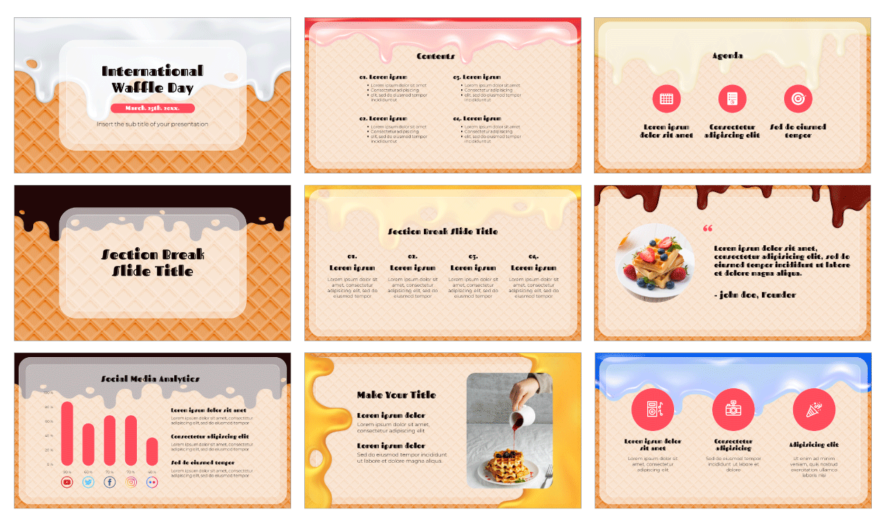 International Waffle Day Free Google Slides PowerPoint Template