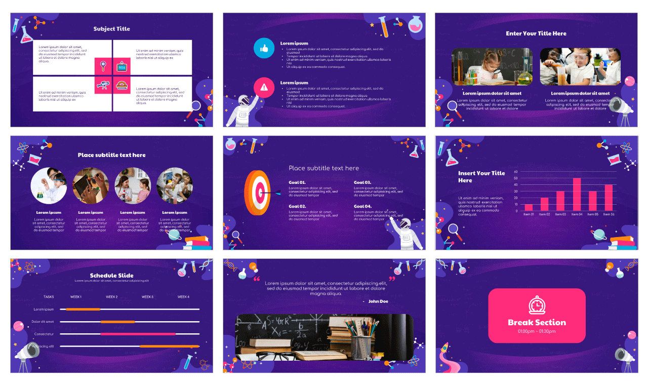 Science Education Google Slides PowerPoint Template Free Download