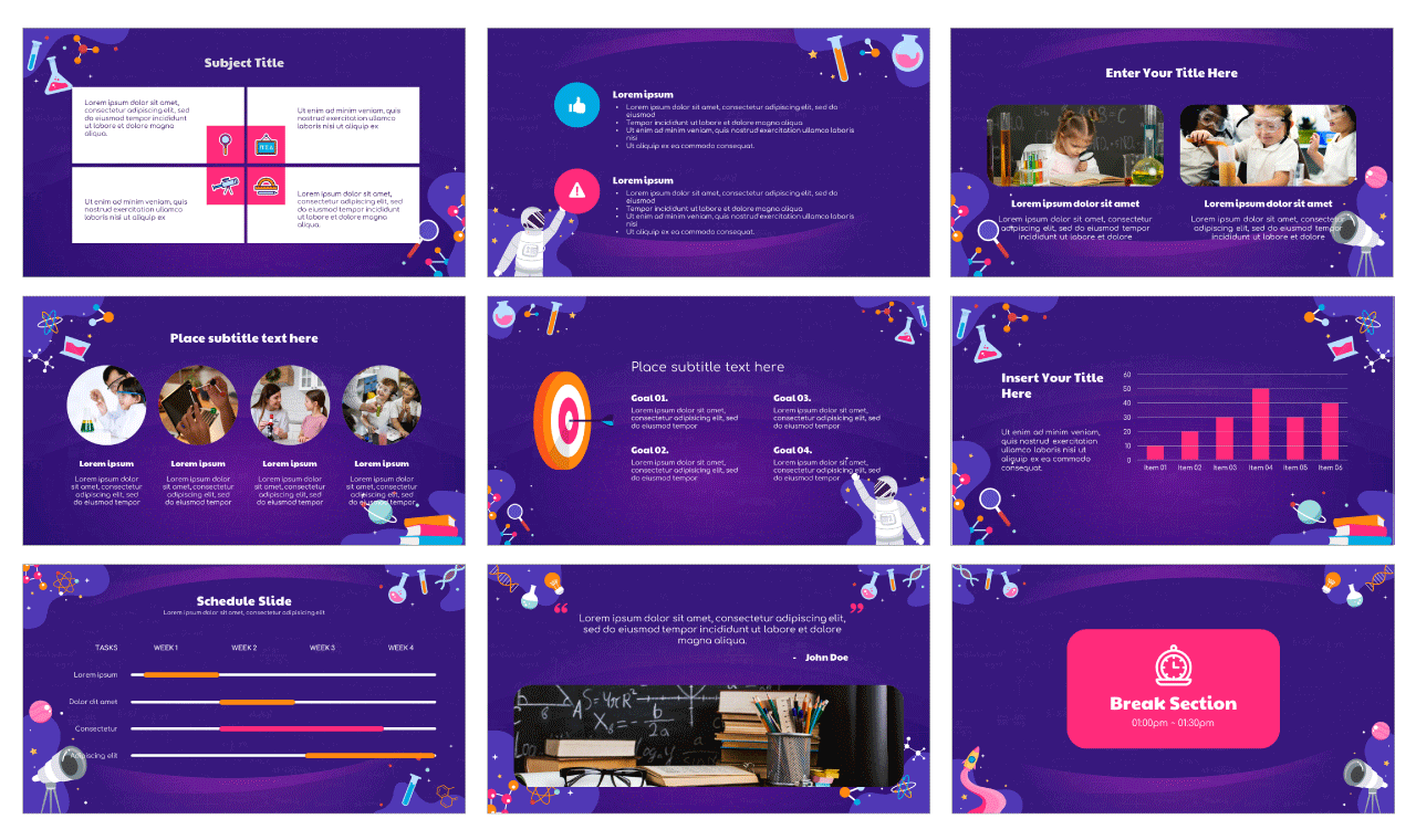 Science Education Google Slides Theme PowerPoint Template