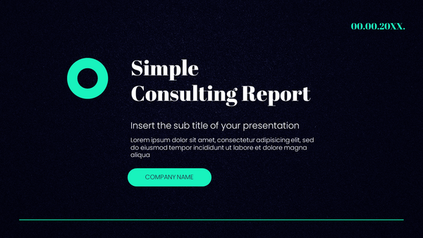 Simple Consulting Report Free Google Slides PowerPoint Template