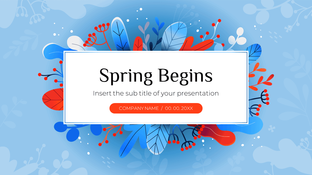 Spring Begins Free Google Slides Theme PowerPoint Template
