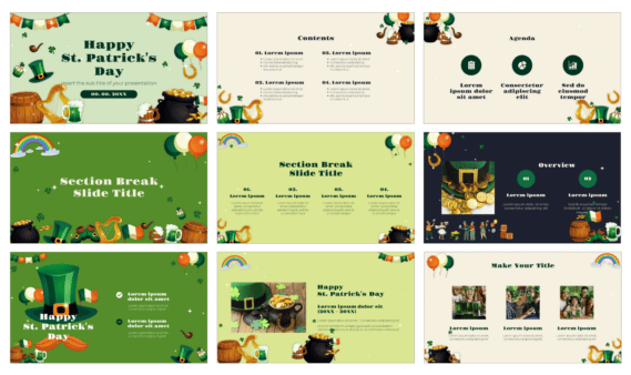 Happy St. Patrick's Day Free Google Slides PowerPoint Template