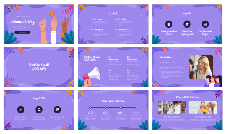 International Women's Day Google Slides PowerPoint Template