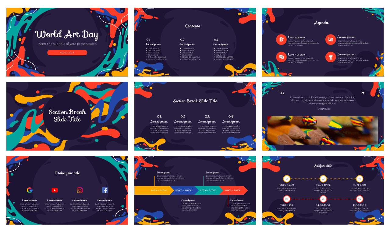 Art Day Free Google Slides Theme PowerPoint Template