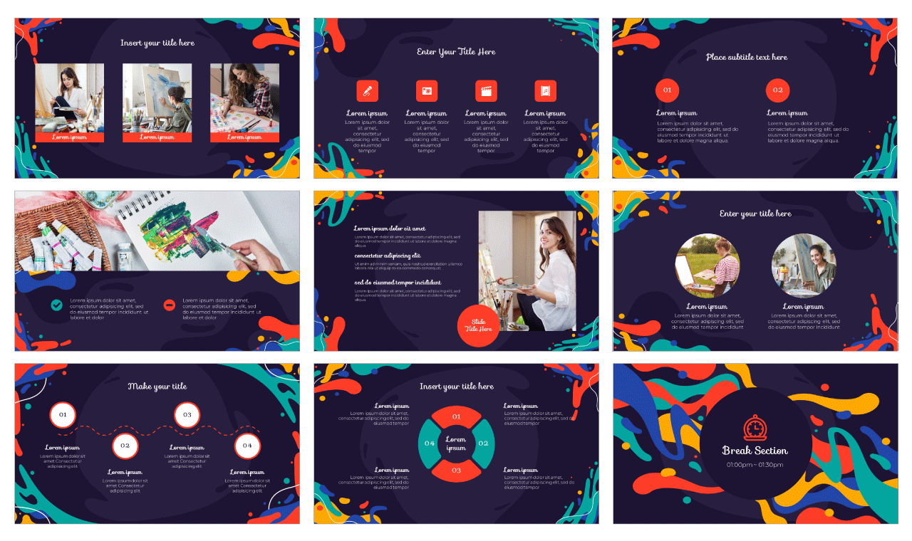 Art Day Google Slides PowerPoint Template Free Download