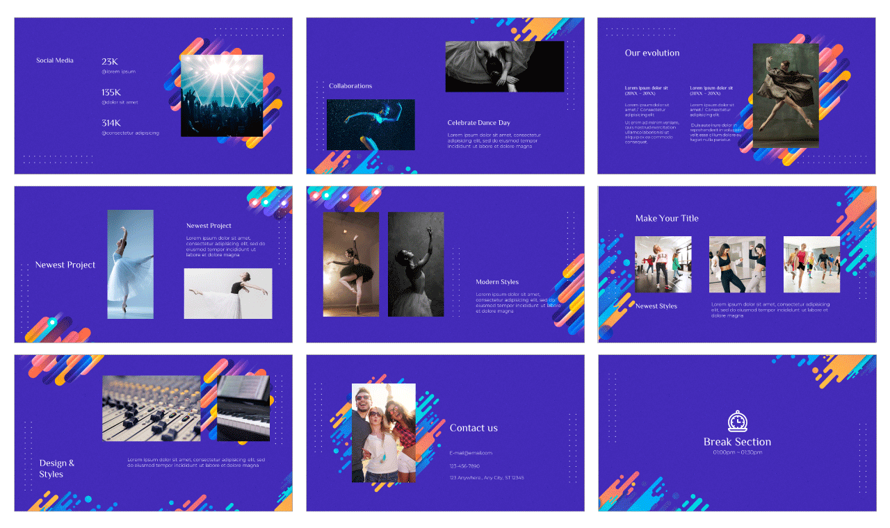 Celebrate Dance Day Google Slides PowerPoint Template Free Download