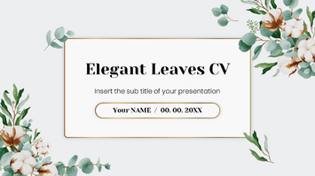 Elegant Leaves CV Google Slides Theme PowerPoint Template