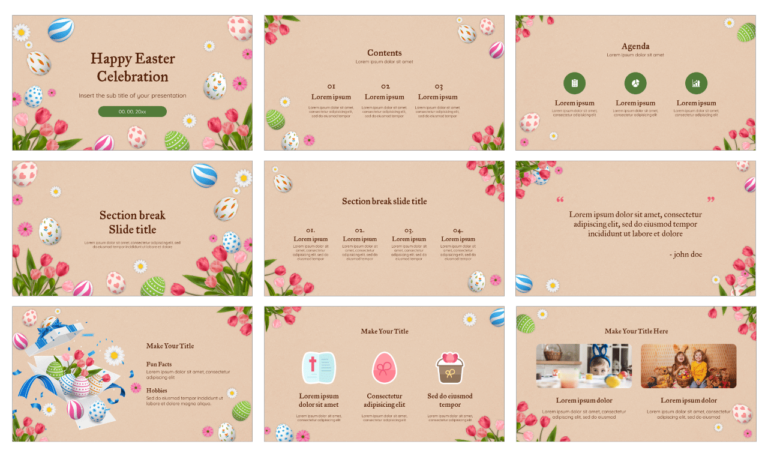 Happy Easter Celebration Free Google Slides PowerPoint Template